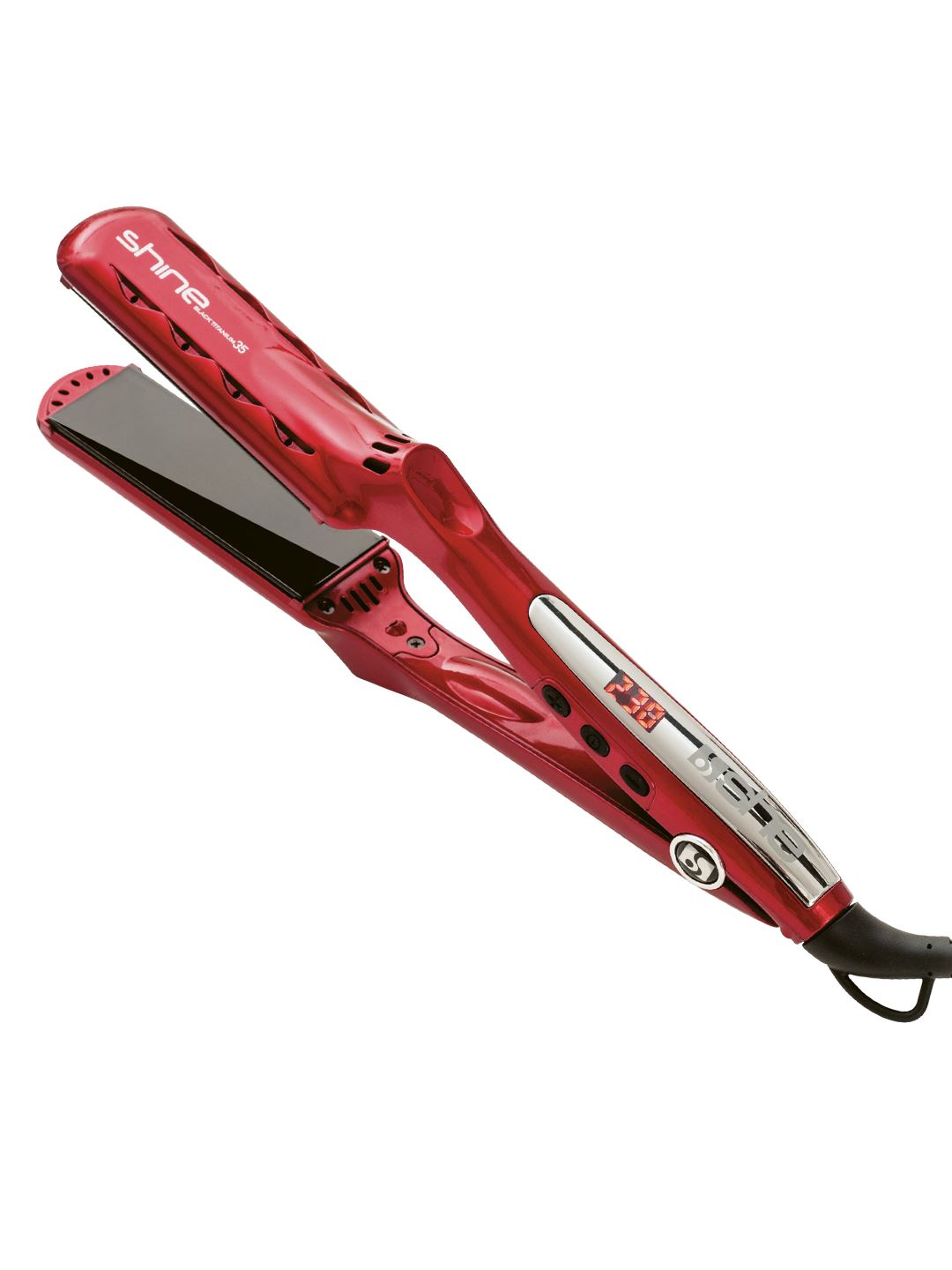 SHINE BLACK TITANIUM 35 Piastra per capelli in titanio e nano tormalina